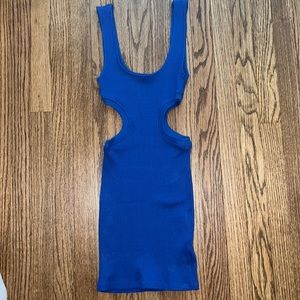 Zara Blue Bodycon Cutout Dress